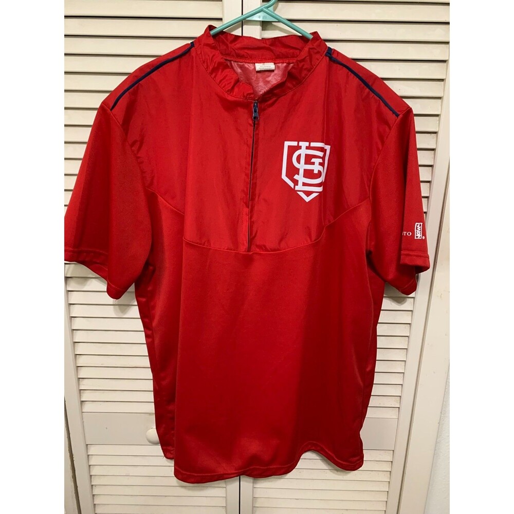 St. Louis Cardinals Baseball Shirt  XL Rain Repellent Shoulders Monsanto
